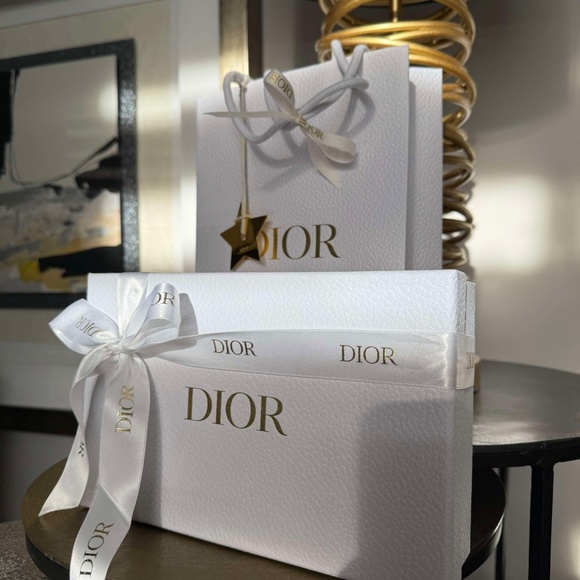 CHRISTIAN DIOR Lady Dior Wallet on Chain Satin Blue - Picture 4 of 5